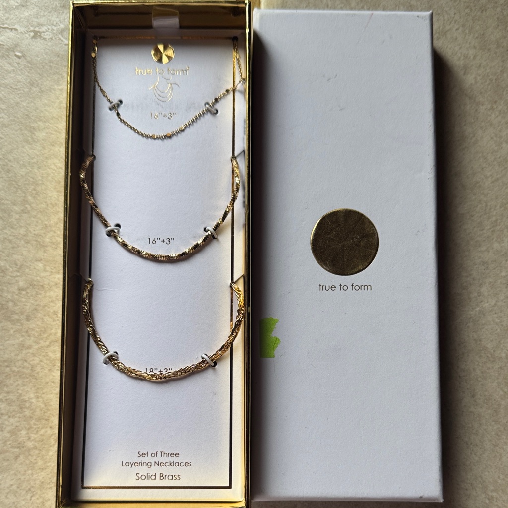 True To Form Gold 3-Piece Layered Necklace Set